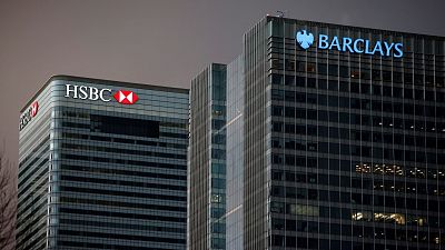 HSBC and Barclays buildings.