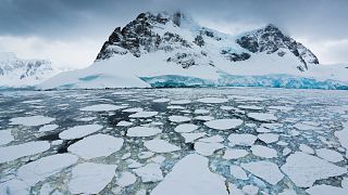 Una vista del deshielo en la Antártida.