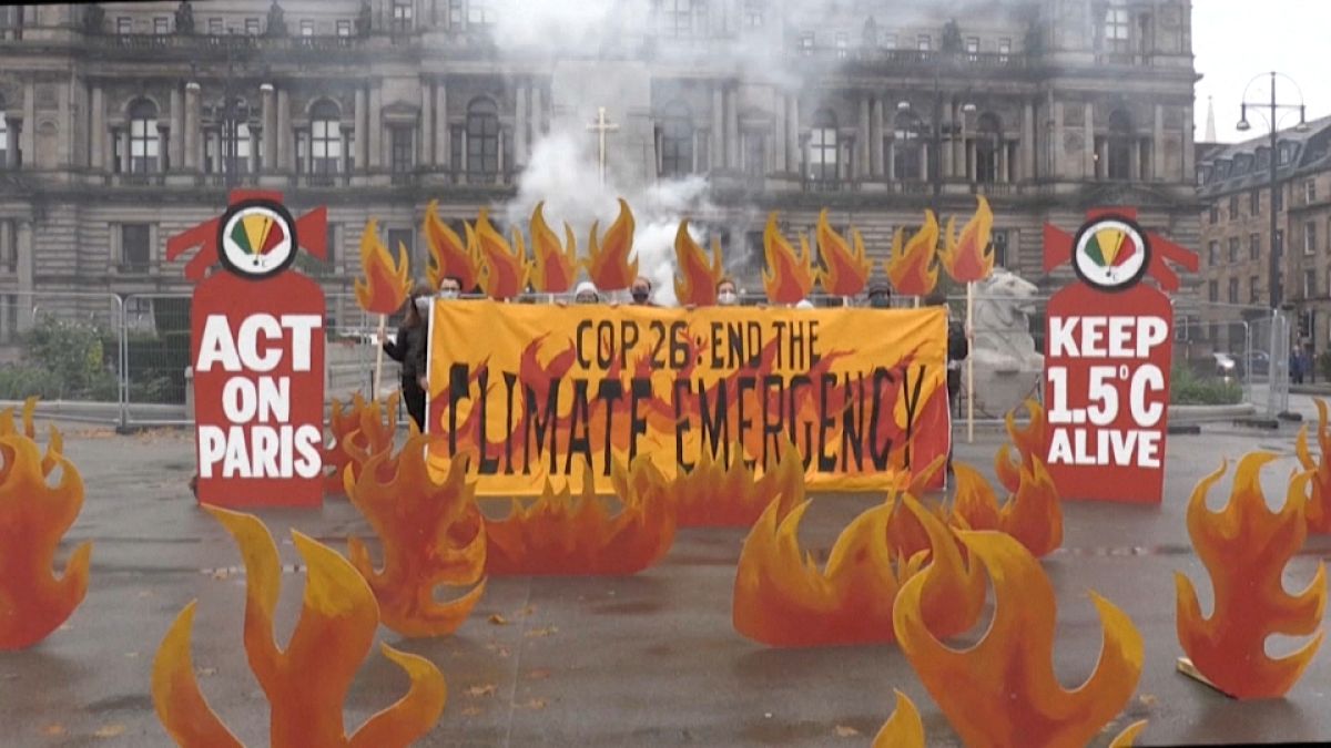 Manifestation d'activistes pour le climat, Glasgow, Écosse, 28 octobre 2021 
