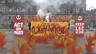 Manifestation d'activistes pour le climat, Glasgow, Écosse, 28 octobre 2021