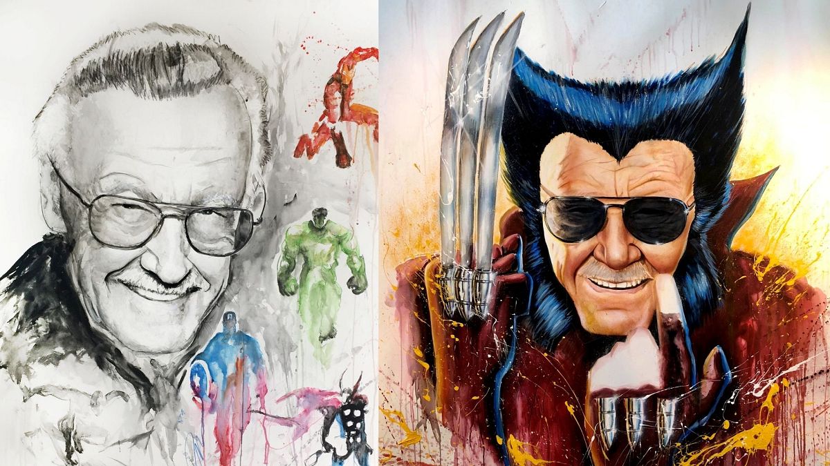 Ten digital and physical artworks featuring Marvel's key creative mind will be auctioned
