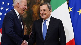 Joe Biden traf in Rom unter anderem Regierungschef Mario Draghi
