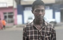 Mohammed Saliba, known as Pacon, one of the men living on the streets of Monrovia, Liberia, carries the stigma of being considered a "zogo". 