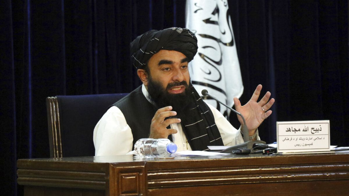 Taliban Sözcüsü ve geçici hükümetin Kültür Bakan Yardımcı Vekili Zabihullah Mücahid