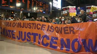 Protesters at COP26, Glasgow