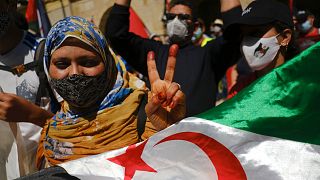 صورة لمظاهرة للصحراويين في اسبانيا