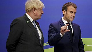 Emmanuel Macron et Boris Johnson à Glasgow le 1er novembre 2021