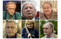 Balról: Larry King, Bálint György, Jevgenyij Nyeszterenko, Jirji Menzel, Igaly Diána, Balázs Fecó