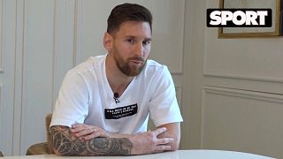 Messi durante la rueda de prensa