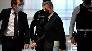 Nicolas Sarkozy à son arrivée au palais de justice de Paris, le 2 novembre 2021