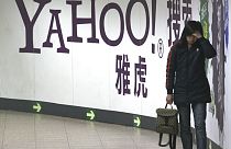A Yahoo plakátja a pekingi metróban