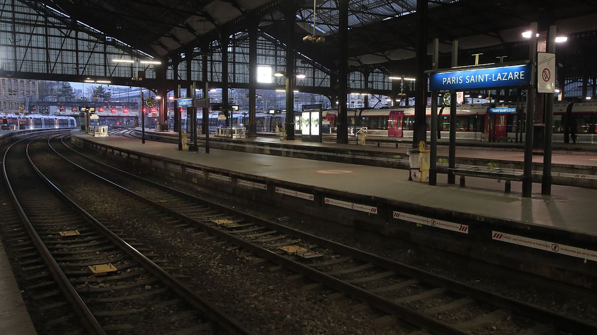 The incident occurred at Paris' Gare Saint-Lazare train station late on Monday.