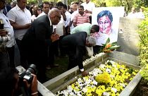 Burial of Sri Lankan journalist Lasantha Wickrematunge