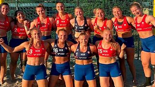The Norwegian Women's Beach Handball team said the change was "a step in the right direction".