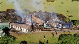 Tren descarrilado en Chile