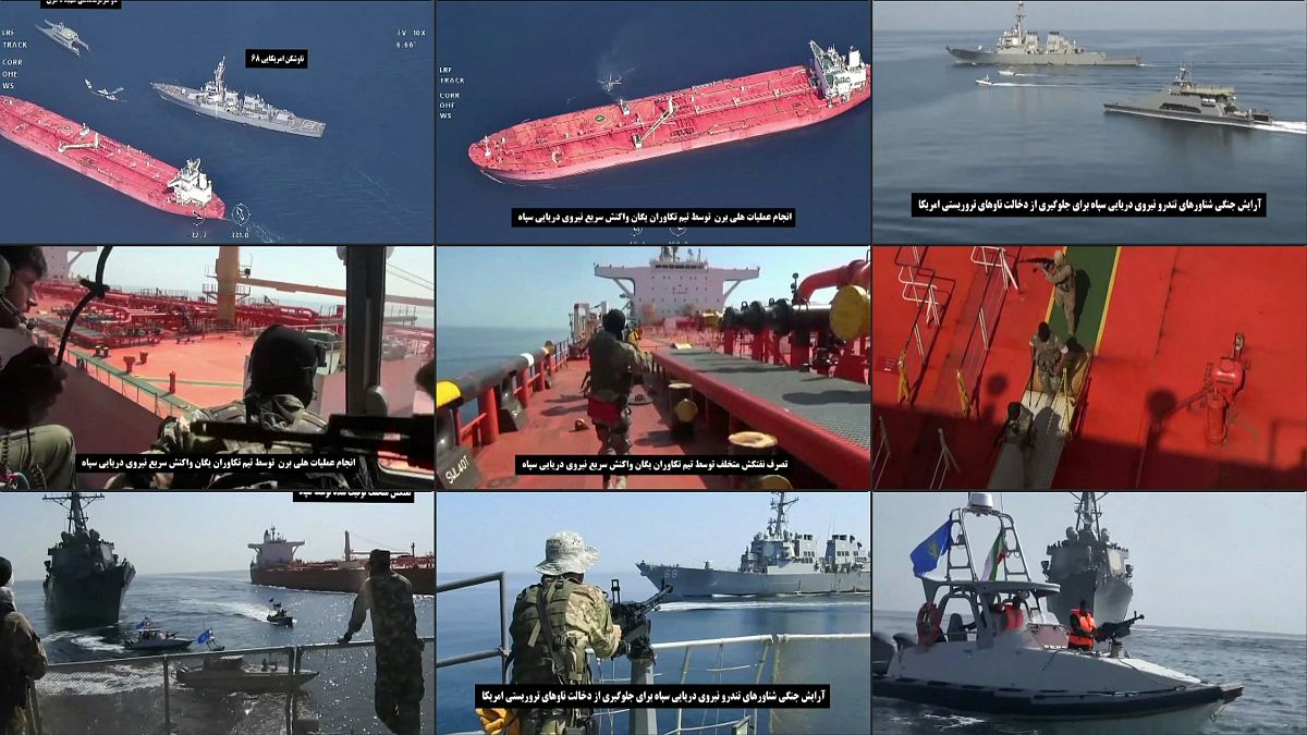 تصاویر منتشر شده صداوسیمای ایران از رویارویی سپاه پاسداران و نیروی دریایی ایالات متحده آمریکا در خلیج فارس