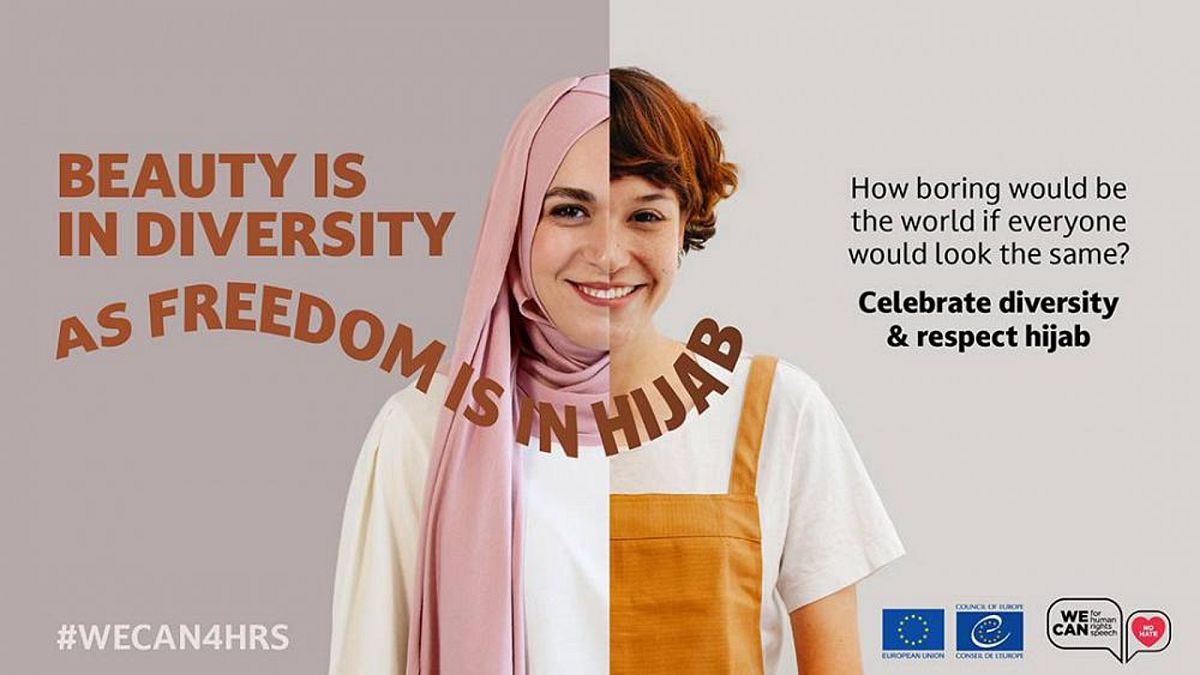 Avrupa Konseyi'nin başörtülülere karşı ayrımcılığa ilişkin kampanyası, Fransa'nın tepkisi üzerine iptal edildi