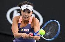 Peng Shua le 21 janvier 2020, à Melbourne, lors de l'Open d'Australie