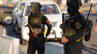 نیروهای امنیتی عراقی در منطقه سبز بغداد