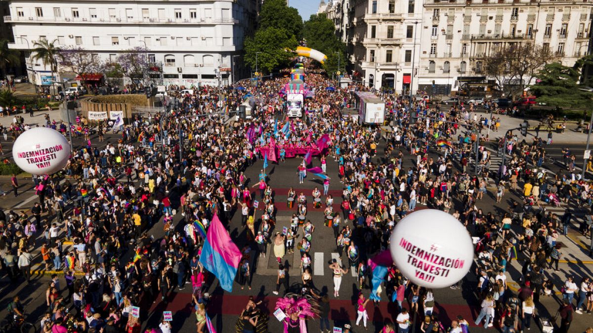 Celebração do Orgulho LGTBQ em Buenos Aires
