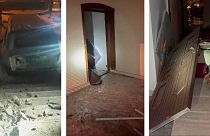 آثار حمله پهپادی به اقامتگاه مصطفی کاظمی، نخست وزیر عراق