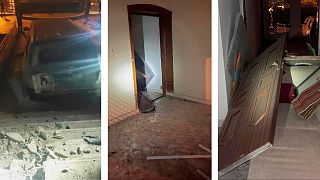 آثار حمله پهپادی به اقامتگاه مصطفی کاظمی، نخست وزیر عراق