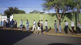 Nicaragüenses hacen cola para votar en las elecciones generales, Manugua, Nicaragua 7/11/2021