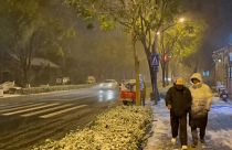 Pékin sous la neige, trois mois avant les jeux olympiques d'hiver