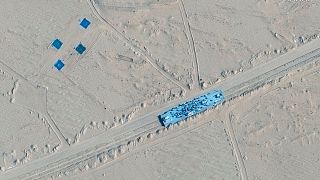 تصویر ماهواره‌ای از قالب پیکرنمای ناو آمریکایی در چین