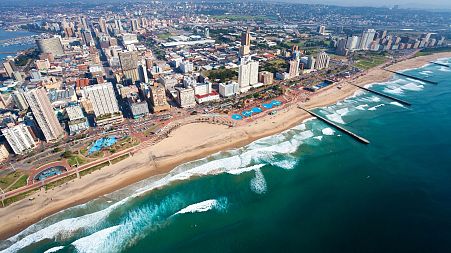 Durban's shoreline, South Africa