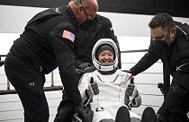 Die US-Astronautin Megan McArthur: gut gelaunt nach dem Ausstieg