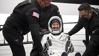 Die US-Astronautin Megan McArthur: gut gelaunt nach dem Ausstieg