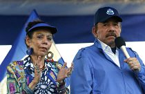El Presidente de Nicaragua Daniel Ortega y su esposa Rosario Murillo en una imagen de 2018