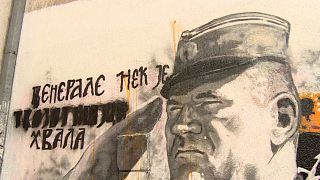 شاهد: الشرطة الصربية تمنع نشطاء من التظاهر أمام جدارية لراتكو ملاديتش قائد صرب البوسنة