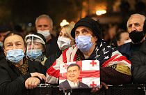 Proteste für Saakaschwili in Tbilissi in Georgien