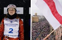 Aliaksandra Ramanouskaya was accused of participating in opposition demonstrations.