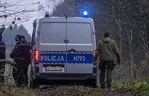 Polnische Polizei nahe der Grenze zu Belarus