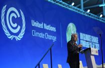 UN Secretary-General Antonio Guterres speaks at the COP26 U.N. Climate Summit in Glasgow, Scotland