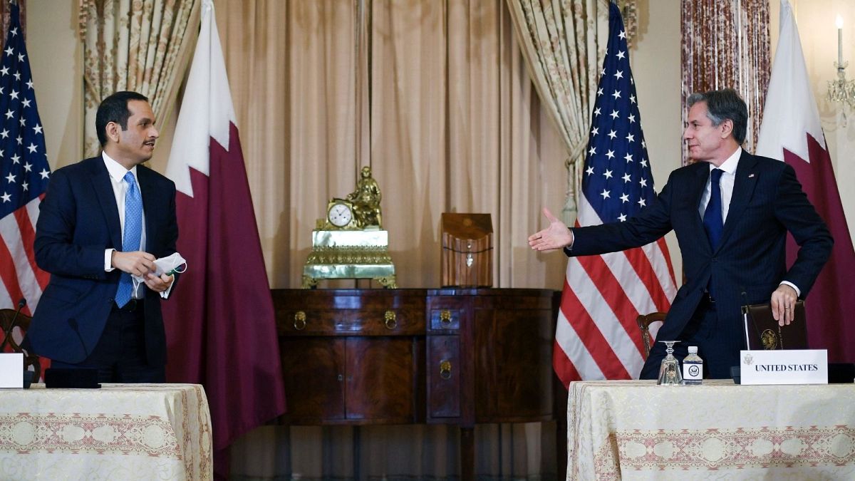 بلینکن و آل ثانی وزرای خارجه آمریکا و قطر
