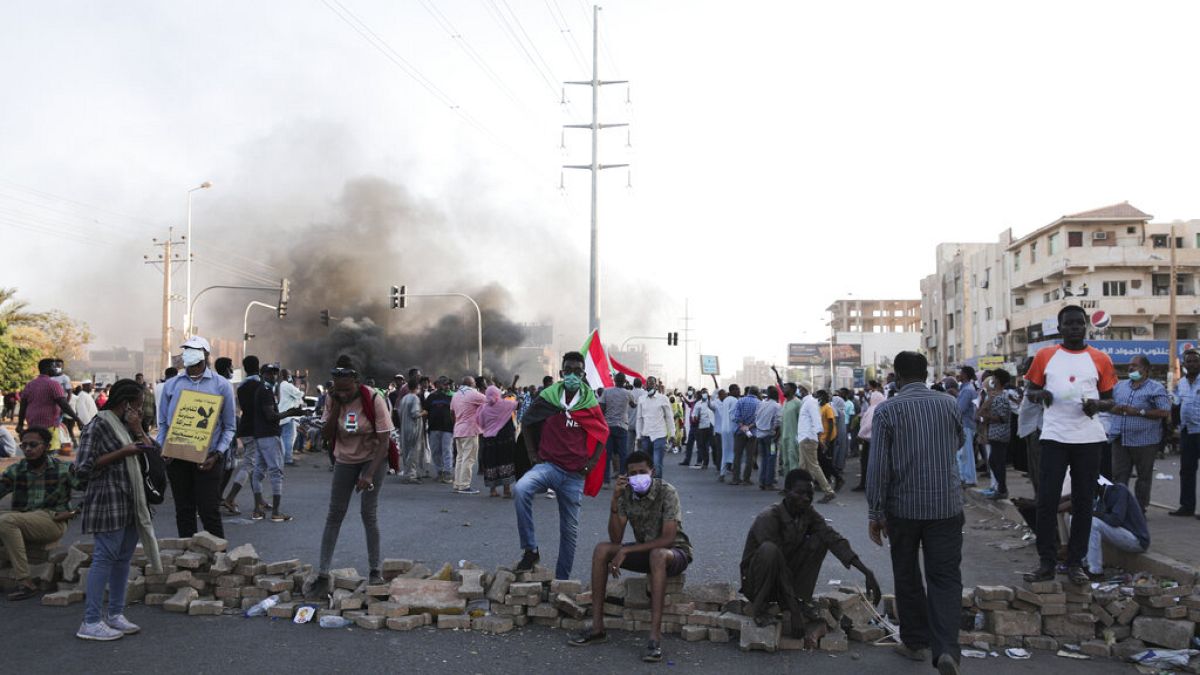 احتجاج في الخرطوم، السودان،  13 تشرين الأول /  نوفمبر 2021.