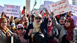 Tunisians protest President Saied’s power grab