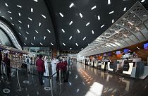 A l'intérieur de l'aéroport international de DOha (Qatar), le 11/01/2021 - archives