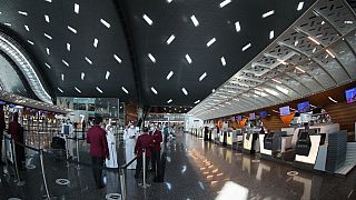 A l'intérieur de l'aéroport international de DOha (Qatar), le 11/01/2021 - archives