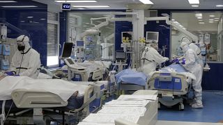 Egy szófiai kórház intenzív osztálya - Bulgáriában az egyik legmagasabb a Covid19 miatti halálozások aránya