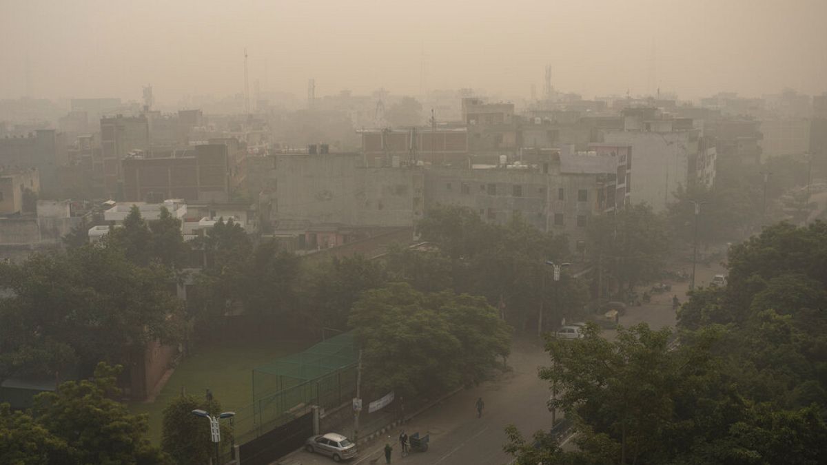 Nuage de pollution sur New Delhi, Inde, novembre 2021