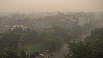 Nuage de pollution sur New Delhi, Inde, novembre 2021