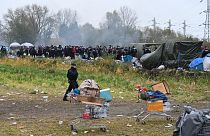 Desmantelamento de campo de migrantes em França