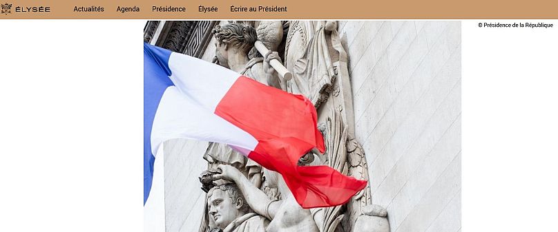 Captura de pantalla. www.elysee.fr