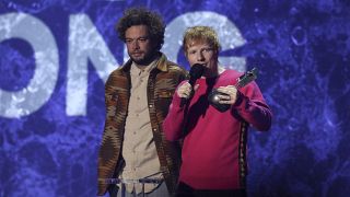Ed Sheeran won best artist at the night which highlighted support for the LGBTQ community.