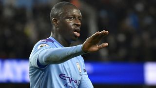 Manchester City's Benjamin Mendy pictured during a Premier League match in December 2019.